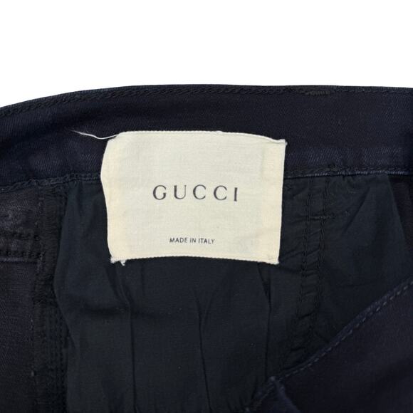GUCCI Appliqué Black Butterfly Skinny Denim Jean Sz 28 - Picture 6 of 9